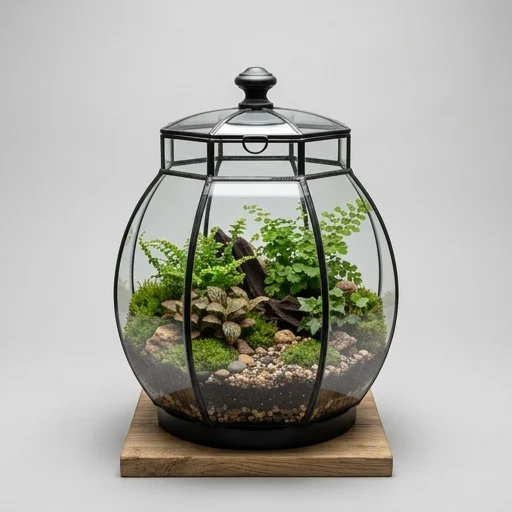 H Potter Closed Glass Terrarium