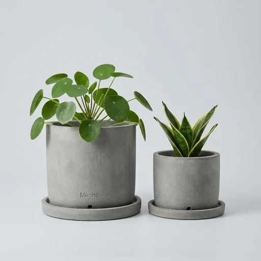 Mkono Concrete Plant Pot Set