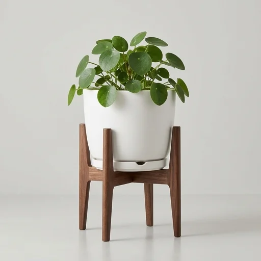 Mkono Mid Century Wood Plant Stand Planter